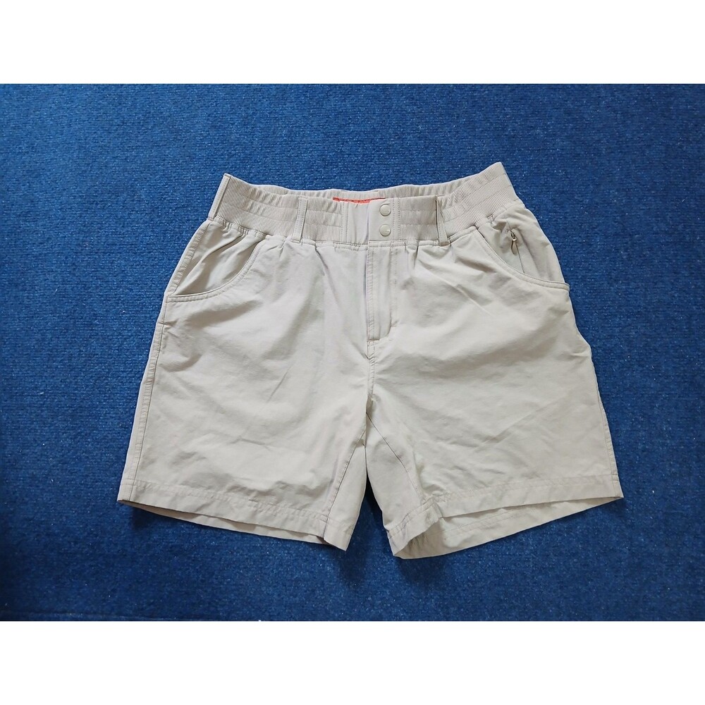 Simms Fishing Women Shorts Tan Zipper pocket Medium